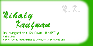 mihaly kaufman business card